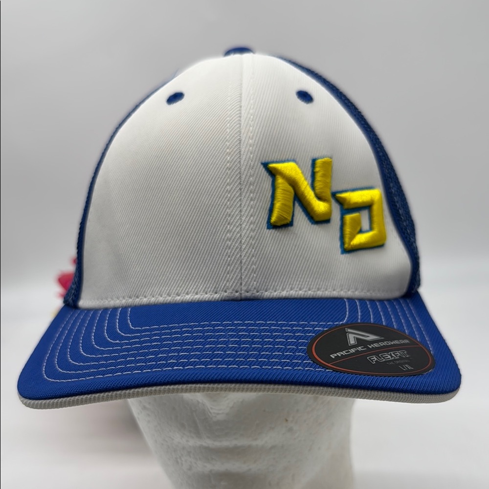 North Dakota Pacifica Blue and White Mesh Cap L-XL HT8327
